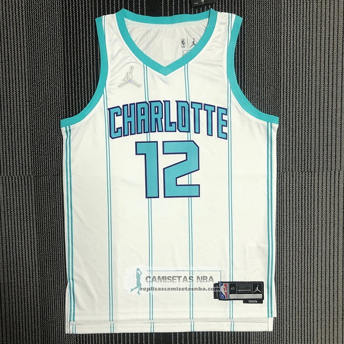 Camiseta Charlotte Hornets Kelly Oubre JR. NO 12 Association 2020-21 Blanco